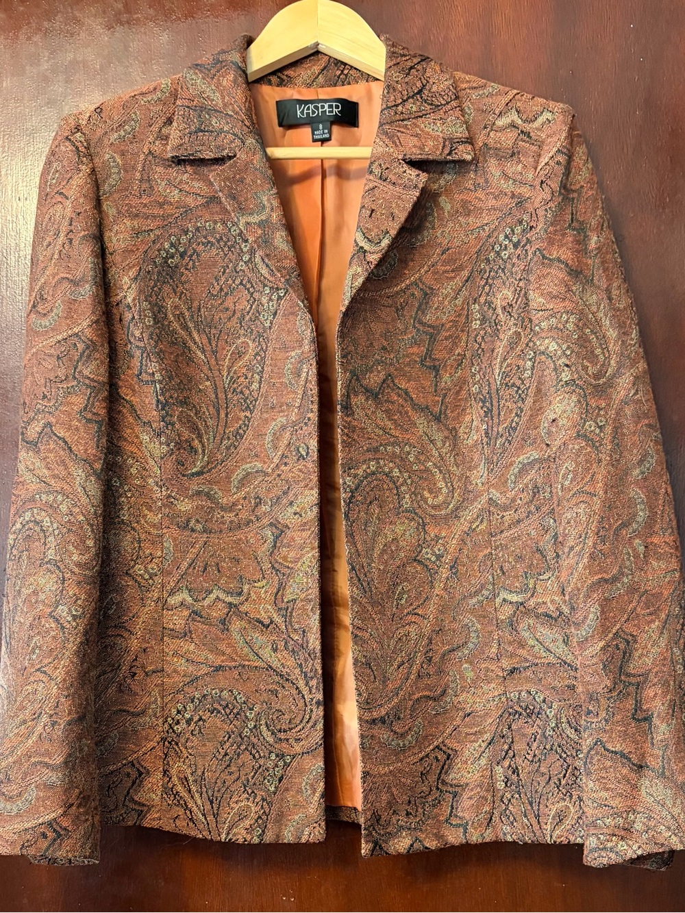 Women’s Kasper Rust Orange Lined Blazer